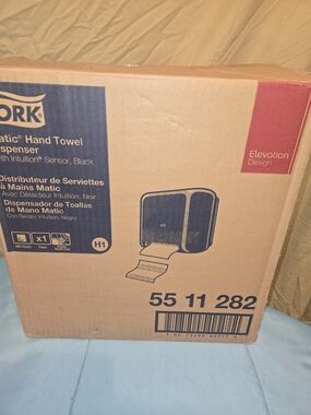 Tork Matic Hand Towel Dispenser With Intuition Sensor, Black 5511282 New